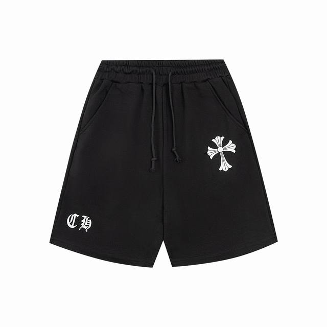 High version Chrome Hearts cross print shorts, unisex. Made of 100% cotton terry