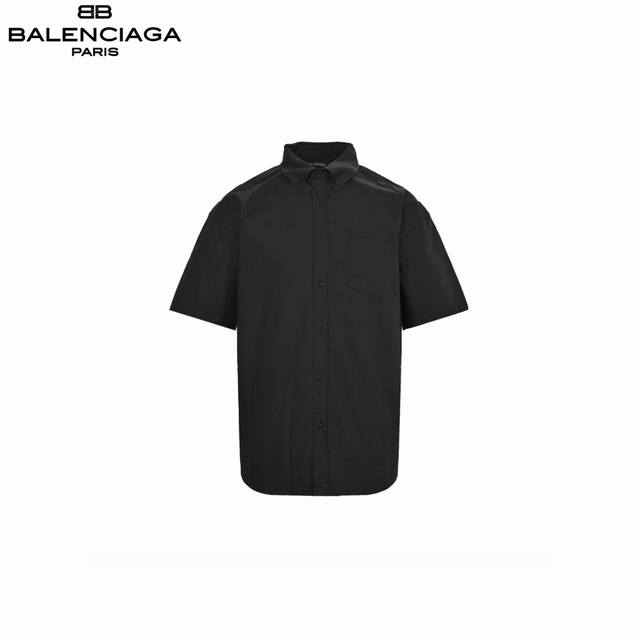 Balenciaga 25Ss Red Signature Tape Short-Sleeved Shirt Summer Focus Alert! My de