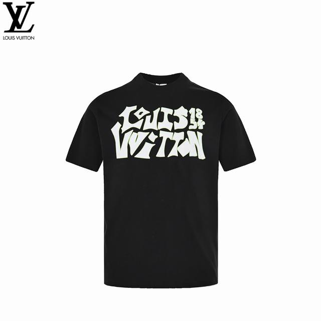 Louis Vuitton 2025Ss Letter Round Neck Short Sleeves Louis Vuitton, a brand unde