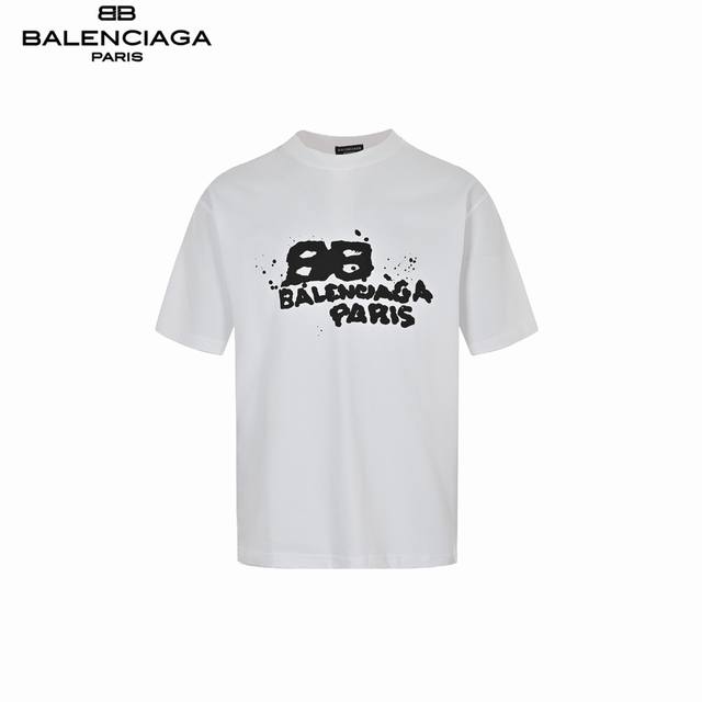 Balenciaga front and back graffiti short sleeves Every season's new product has