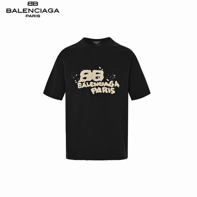 Balenciaga front and back graffiti short sleeves Every season's new product has