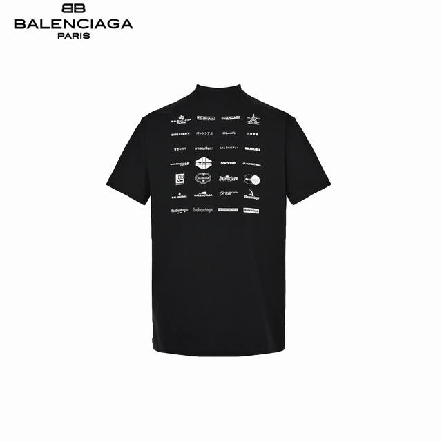 Balenciaga Paris Balenciaga full logo short sleeves are made of 32 double yarn 2