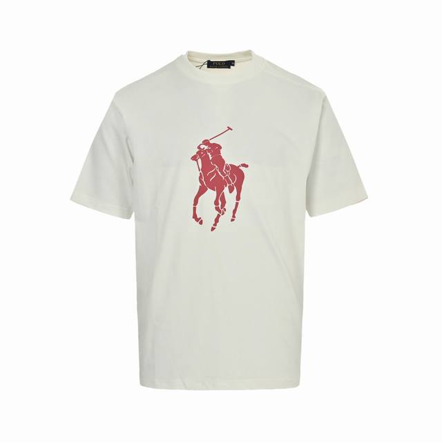 Ralph Lauren 25Ss Classic Red Horse Print Short Sleeves Ralph Lauren is an Ameri