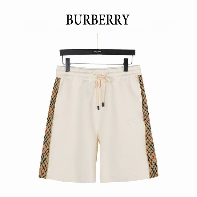 Burberry 25Ss plaid ribbon warhorse embroidered shorts 2025 latest casual classi