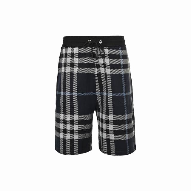 Burberry 25Ss large plaid knitted shorts beats all versions on the market It can