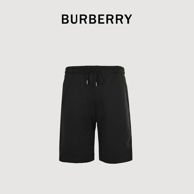 Burberry side checkered ribbon shorts are made of 380G pure cotton terry fabric,