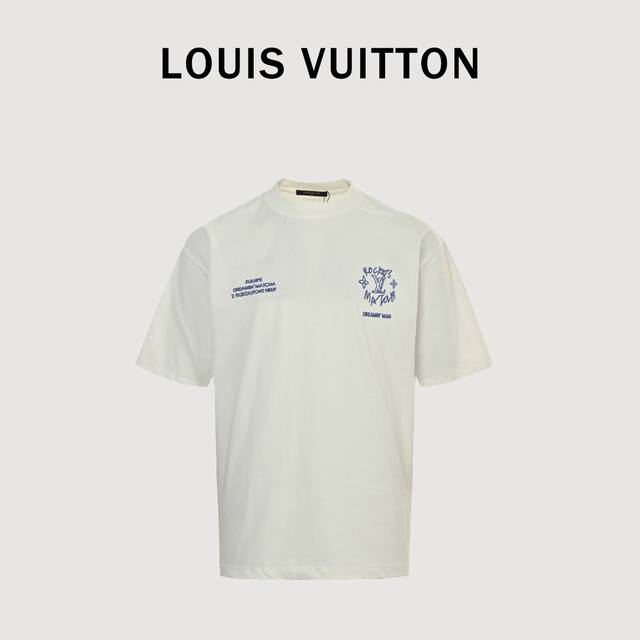 Louis Vuitton 25Ss Dreamer Graffiti Slogan Printed Short Sleeve T-shirt The them