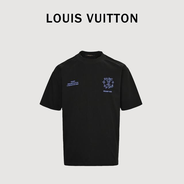 Louis Vuitton 25Ss Dreamer Graffiti Slogan Printed Short Sleeve T-shirt The them
