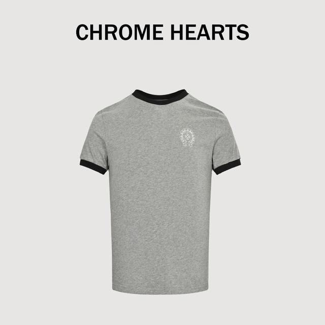 Chrome Hearts 25Ss colorblock women's short-sleeved T-shirt Custom-woven 100% co