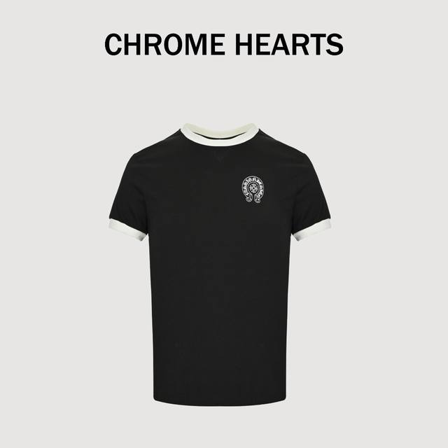 Chrome Hearts 25Ss colorblock women's short-sleeved T-shirt Custom-woven 100% co