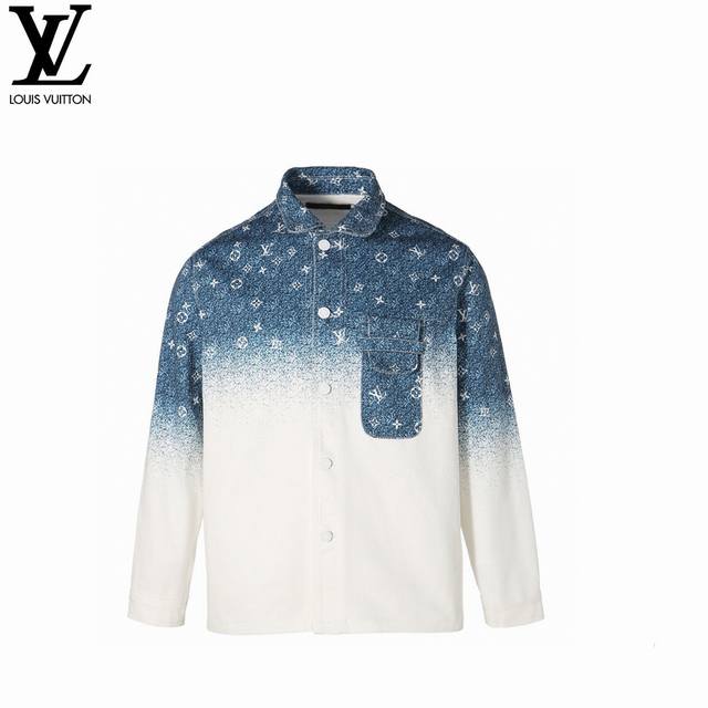 Louis Vuitton 24Ss full print starry sky gradient denim jacket - The fabric is m