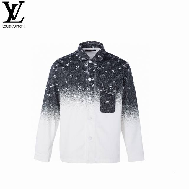Louis Vuitton 24Ss full print starry sky gradient denim jacket - The fabric is m
