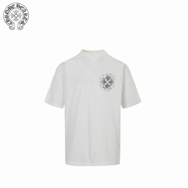 Chrome Hearts 25Ss Disc Hot Diamond Logo Short Sleeve is made of 32-screw double