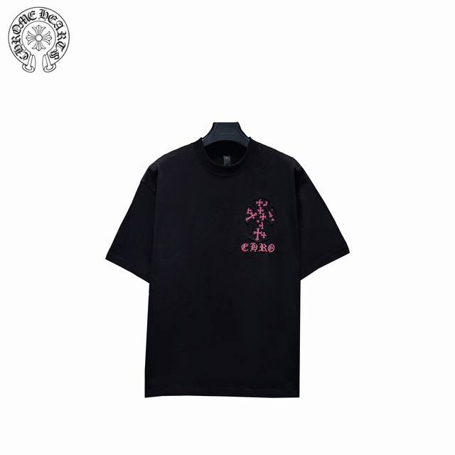 Chrome Hearts 25Ss patch embroidered letters short sleeves The front chest impor