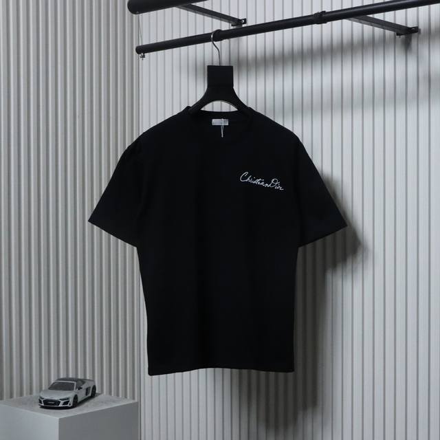 Dior Cd Signature 1947 Short Sleeve T-shirt Fabric is made of custom 240G 26-cou