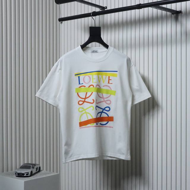 Loewe Tape Clover Short Sleeve T-shirt fabric is made of customized 240G 26-coun