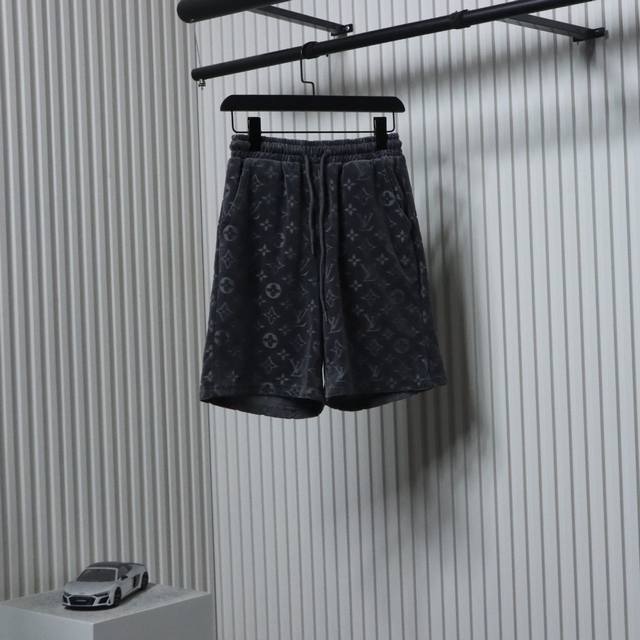 Louis Vuitton 25Ss towel flocking old flower jacquard shorts are made of 420g ac