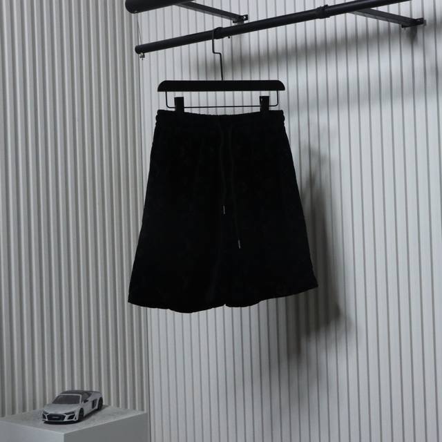 Louis Vuitton 25Ss towel flocking old flower jacquard shorts are made of 420g ac