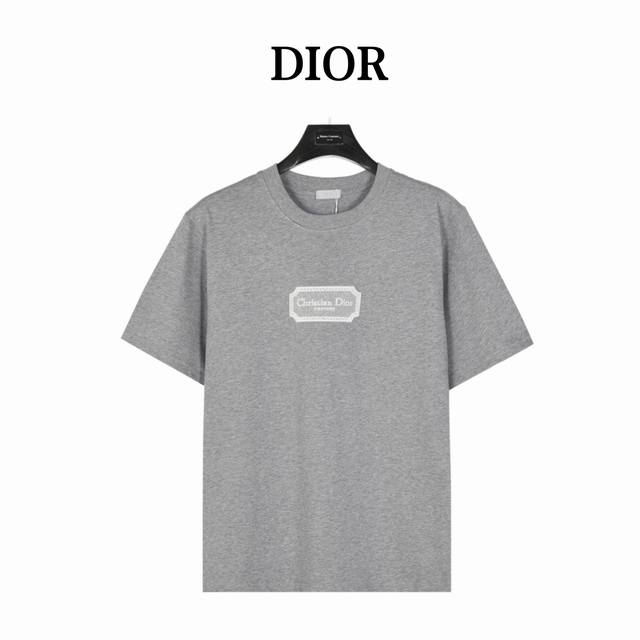 Dior Dior embroidered silver logo short sleeves Summer channel limited new model