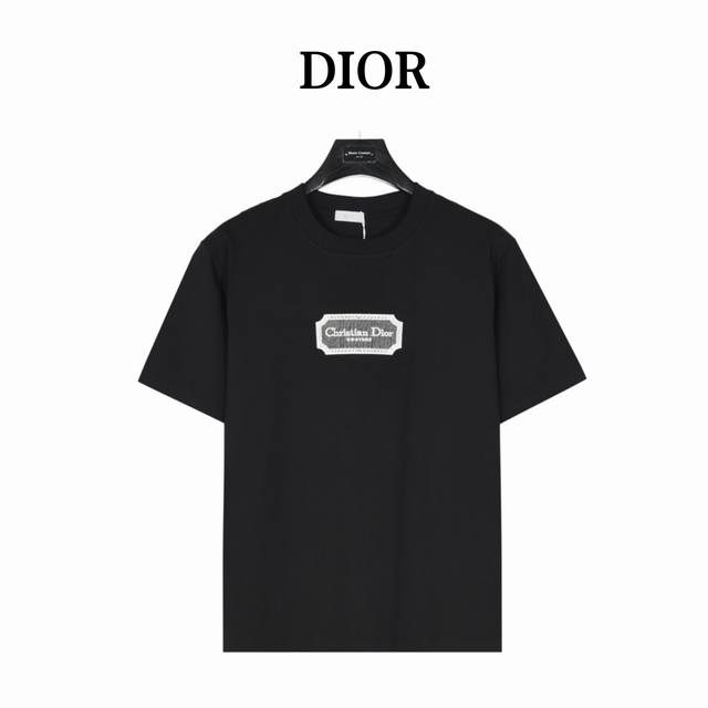 Dior Dior embroidered silver logo short sleeves Summer channel limited new model