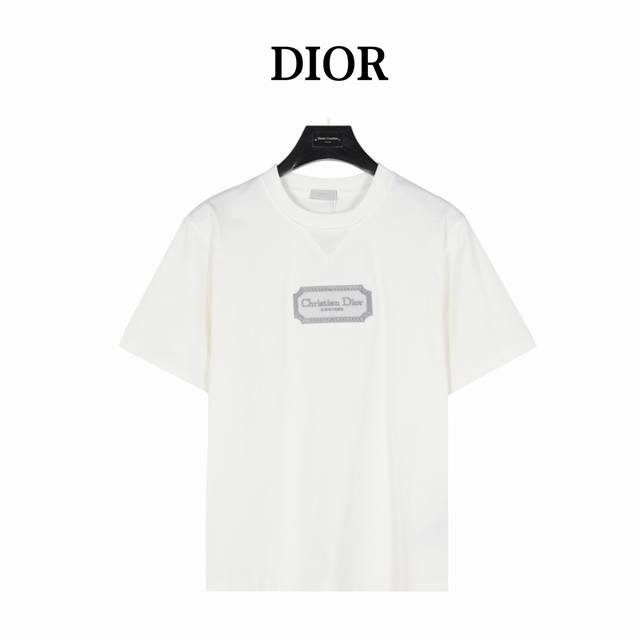Dior Dior embroidered silver logo short sleeves Summer channel limited new model
