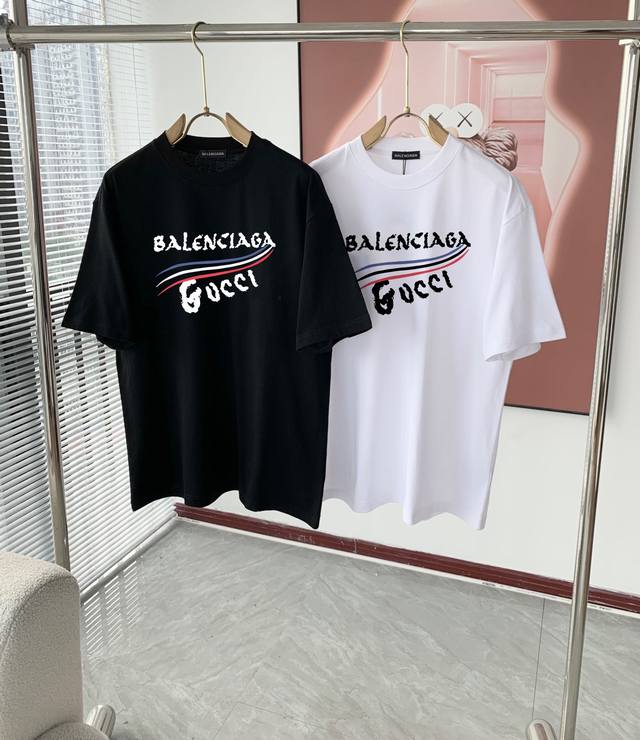 Balenciaga's latest spring and summer couple short-sleeved T-shirt, custom made