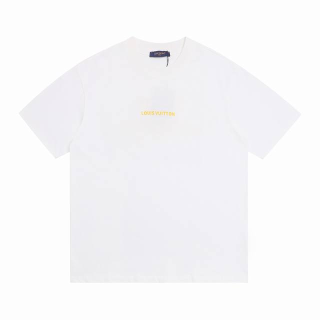 New arrival High version Louis Vuitton silicone letter burst short-sleeved T-shi