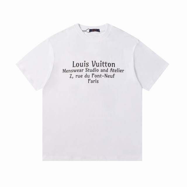 New arrival High version Louis Vuitton classic letter pattern short sleeves The