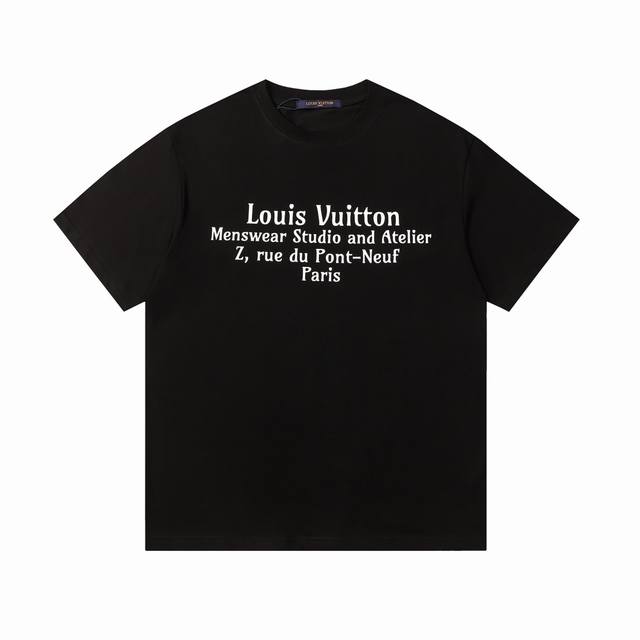 New arrival High version Louis Vuitton classic letter pattern short sleeves The
