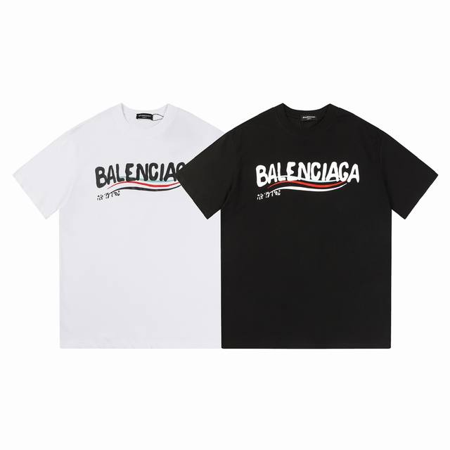 New arrival High version Balsenciaga Coke print short-sleeved T-shirt The logo i