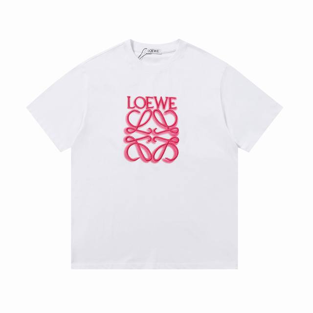 New arrival High version Loewe fluorescent pattern round neck short-sleeved T-sh