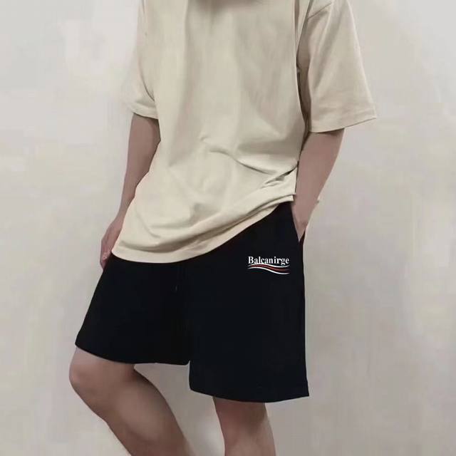 Cotton shorts Balenciaga Cola Wave shorts High quality versatile shorts Couple s
