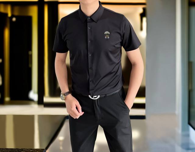 Burberry 2025 Spring and Summer new short-sleeved lapel Polo shirt T-shirt slim