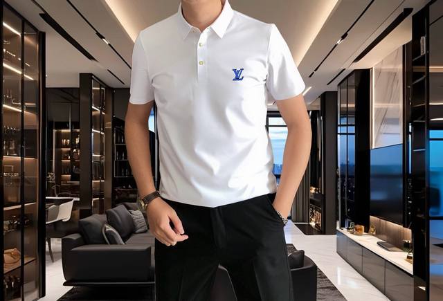 Burberry 2025Ss Spring and Summer new men's short-sleeved classic solid color sh