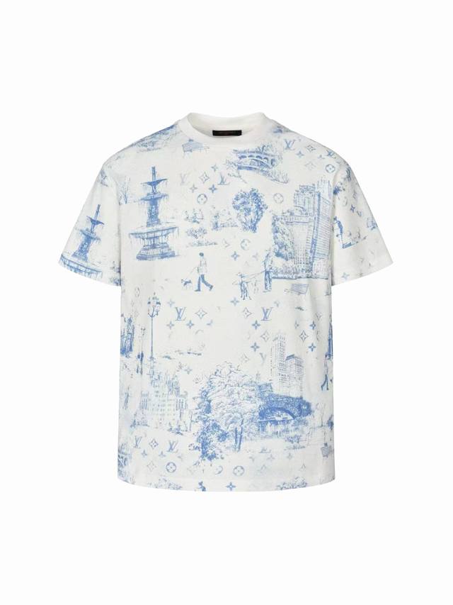 2025 Spring and Summer New T-shirt. Men's round neck classic Logo T-shirt uses i