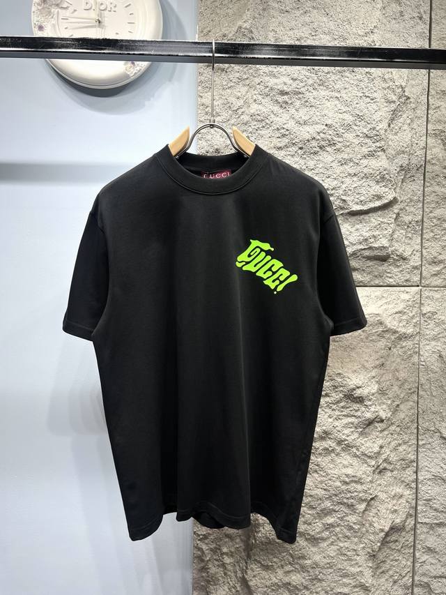 2025 Spring and Summer New T-shirt. Men's round neck classic logo lapel using im
