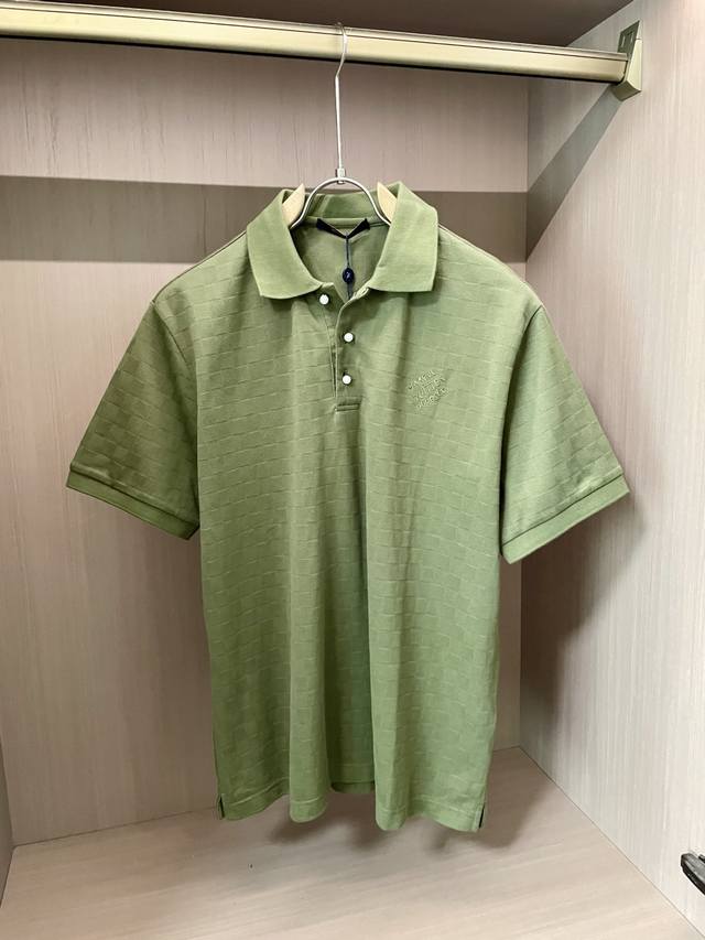 2025 Spring and Summer New T-shirt. Men's round neck classic logo lapel made of