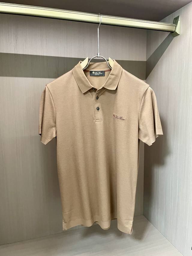 2025 Spring and Summer New T-shirt. Men's round neck classic logo lapel uses imp