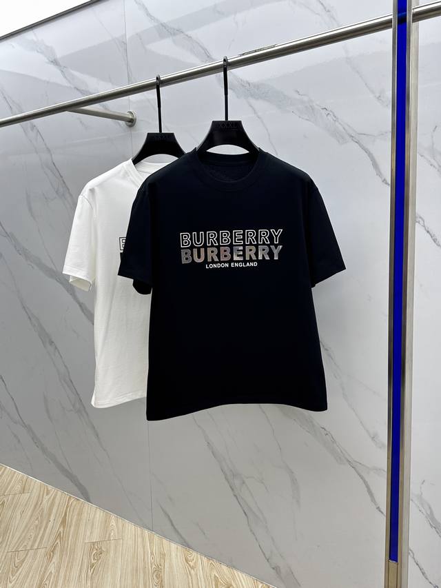 Burberry*25 autumn and winter men's round neck bottom short-sleeved T-shirt has