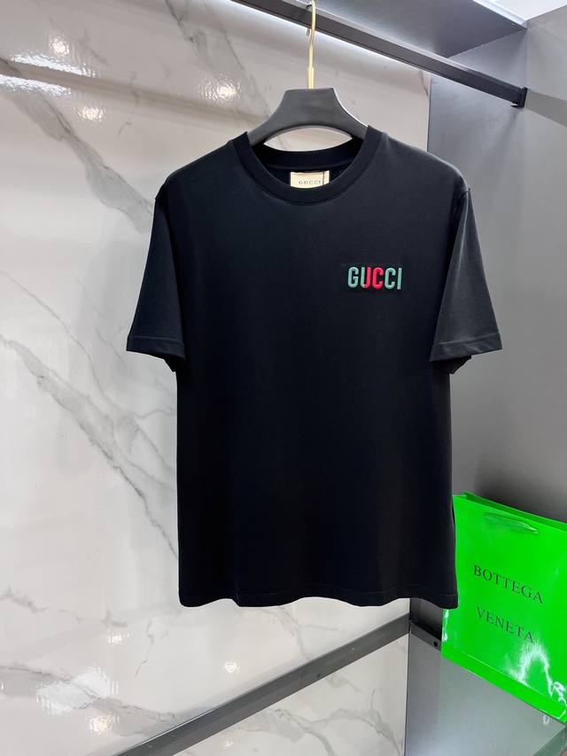 Lv 2025Ss New design Logo letter silicone printed T-shirt Double-layer threaded