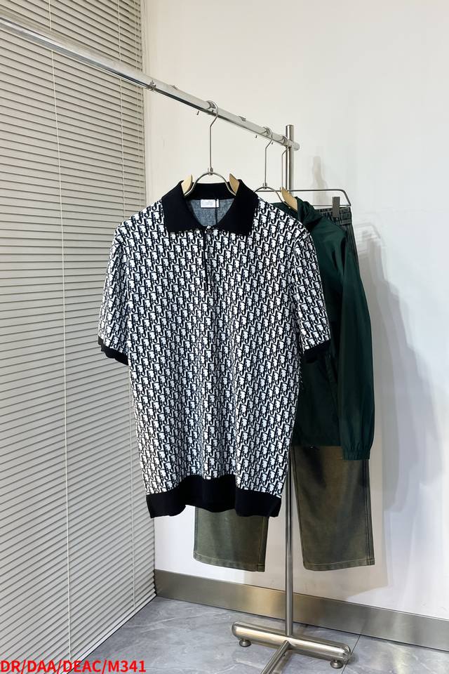 New Cd Letter Embroidery Short Sleeve T-shirt Men's Spring and Summer 2025 New M