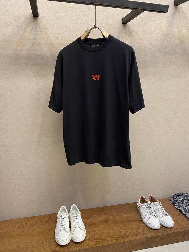 Lv Louis 25Ss spring and summer new embroidery Lv knitted short sleeves Light lu