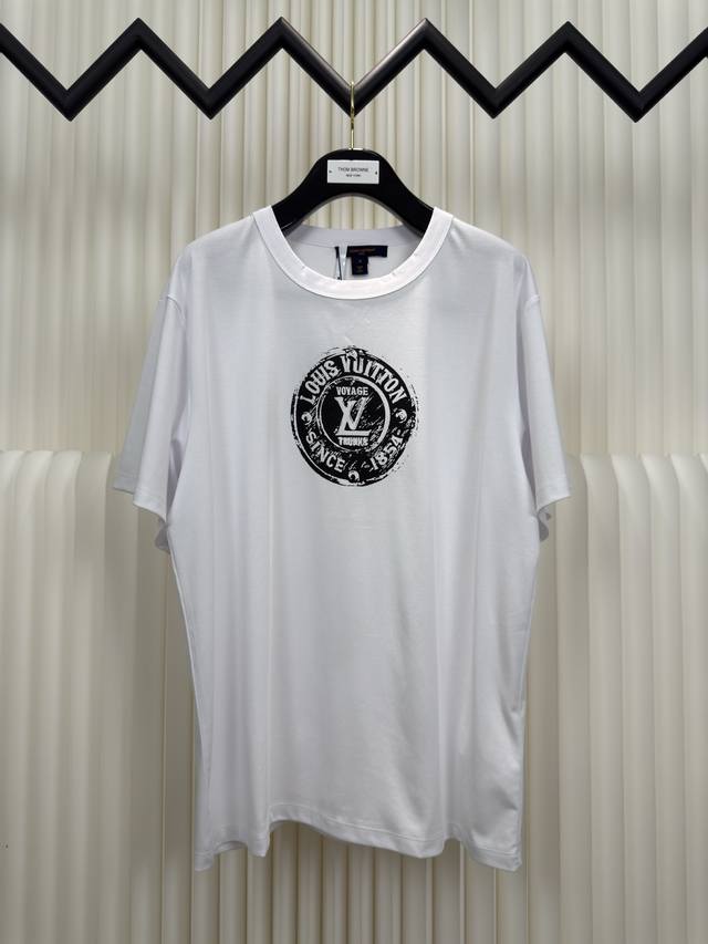 Jil* Ss25 new summer short sleeves, top pattern logo, handsome and fashionable,