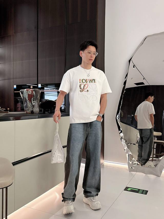 Monc*Ss25 new summer short sleeves, top pattern logo, handsome and fashionable,
