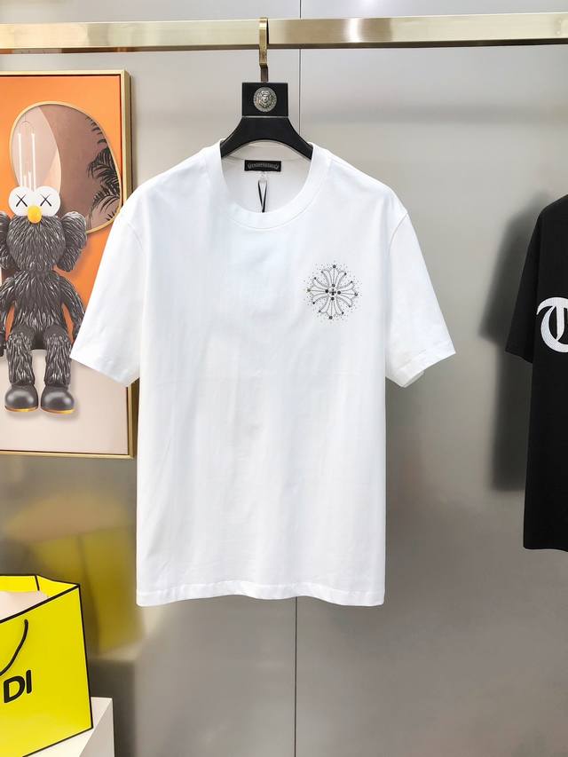 Gvc25Ss new spring and summer double-sided cotton material basic round neck shor