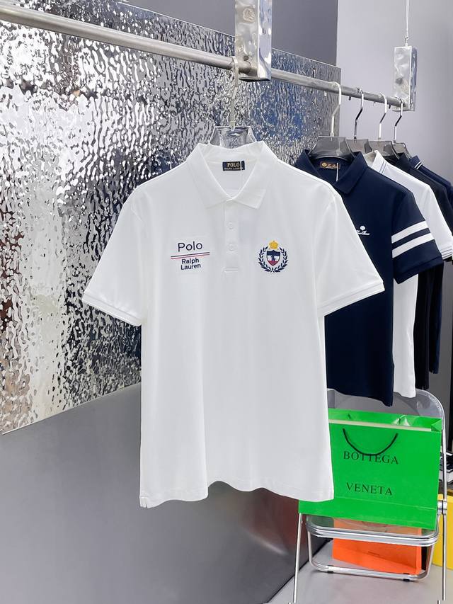 Gu*Gu 2025Ss new summer Gg embroidered lapel Polo shirt short sleeve M Classic b