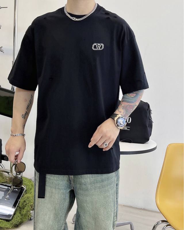 Tb New double-layer heavy-duty short-sleeved T-shirt with letter print. Whether