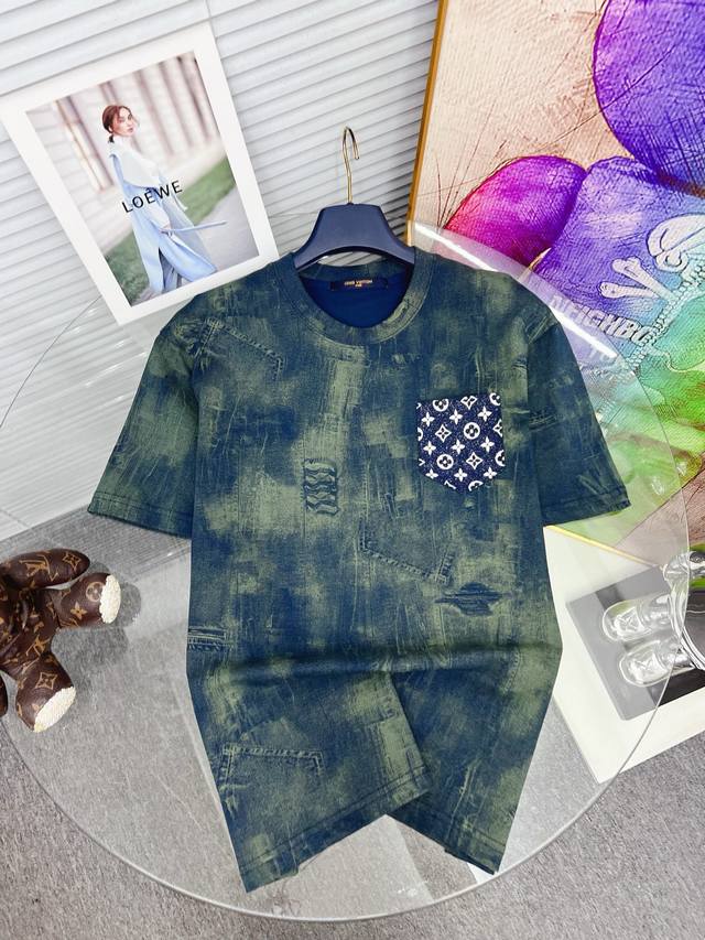 Ao New double-layer heavy-duty short-sleeved T-shirt with letter print. Whether