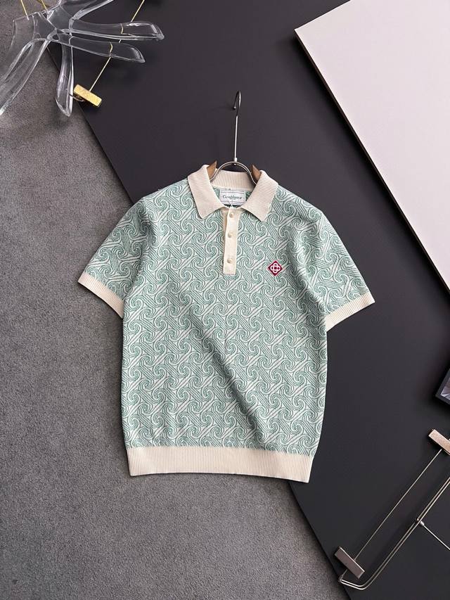 Prad*Puda 2025 Spring and Summer new classic element short-sleeved Polo shirt, c