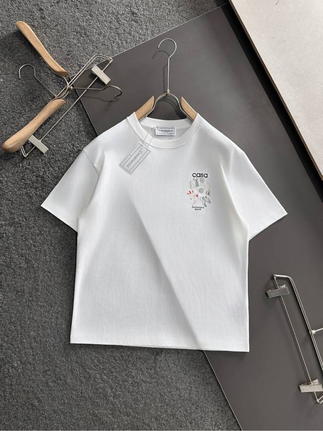 Lv 2025Fw Summer new high-quality brushed cotton round neck short-sleeved T-shir